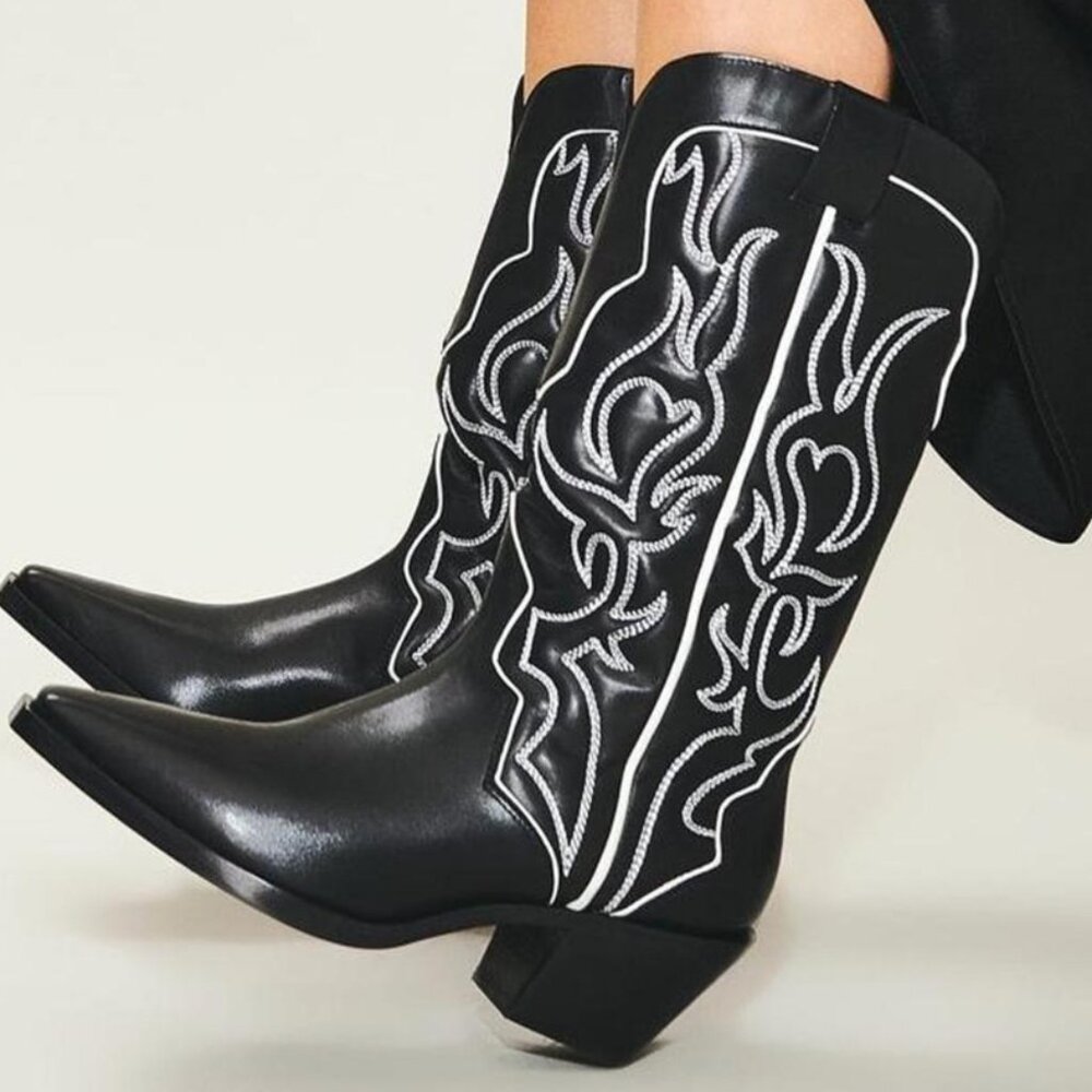 Reformation Olivia western leather boot.